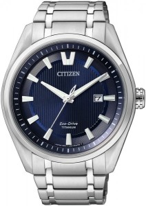 Zegarek Citizen AW1240-57L męski na bransolecie Niebieska Tarcza  Eco-Drive Titanum