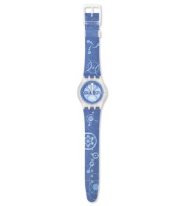 Zegarek Swatch BLUE SATELITE na pasku SUPK101