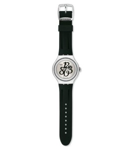 Zegarek Swatch BLACK GLOSS SILICONE na pasku YNS111